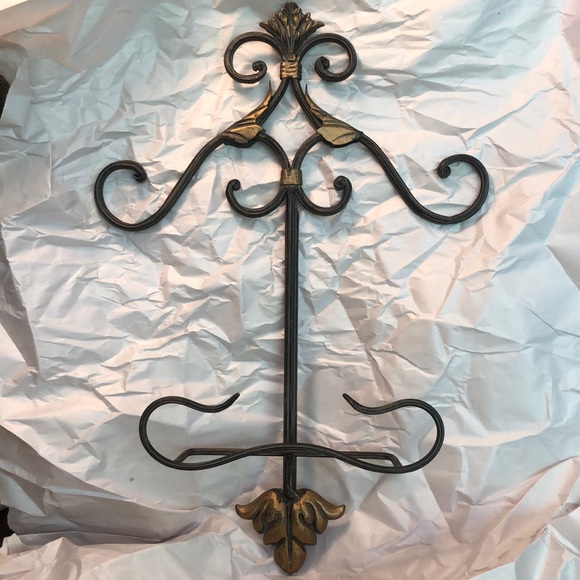 Plate Stand Holder for Wall Hanging Display Rack Hanger Metal Easel 19.5”x13”x2” - Picture 1 of 9